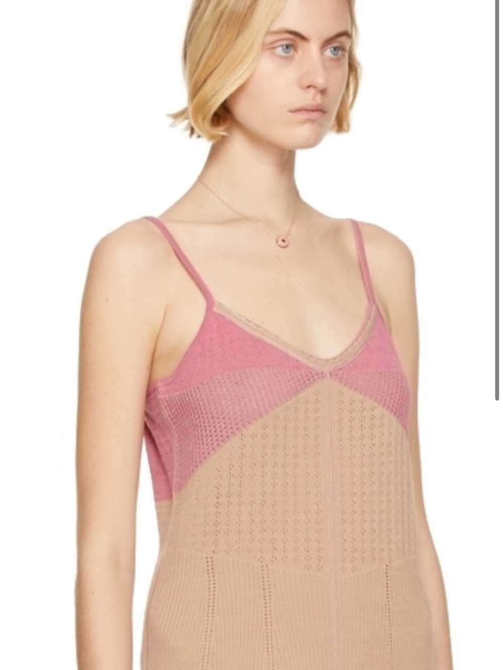 Marc Jacobs Pink and Beige Knit Tank Dress - Picture 5 of 5